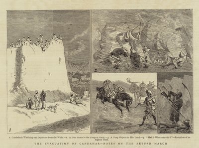 カンダハールの避難、帰国行進記 作： Alfred Chantrey Corbould